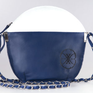 Sarah Li Majorelle M two-sided clutch bag