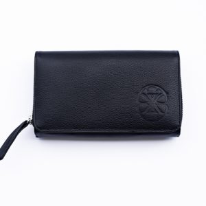porte feuille cuir de vache noir