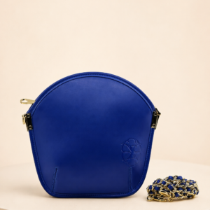 Pochette Sarah Li Majorelle Microfibre -détail du sac Lyne Juline