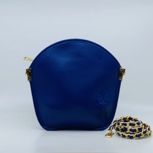 Sarah Li Majorelle Microfibre clutch bag
