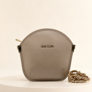 Pochette Sarah Li Champagne microfibre-détail du sac Lyne Juline