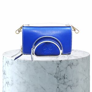 Mylène Majorelle microfibre clutch bag