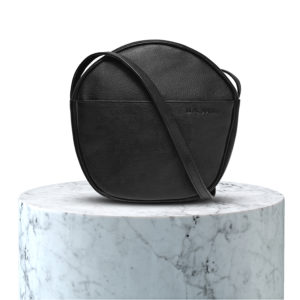 sac en cuir grainé noir