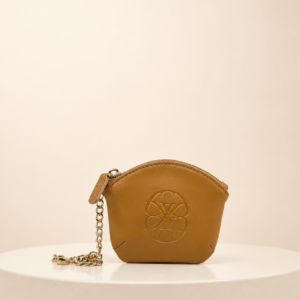 Porte-monnaie Lola Sahara en cuir camel