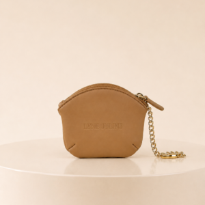 Porte-monnaie Lola Sahara en cuir camel