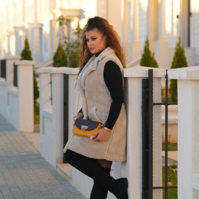 Mae XL Tricolor Clutch Tasche