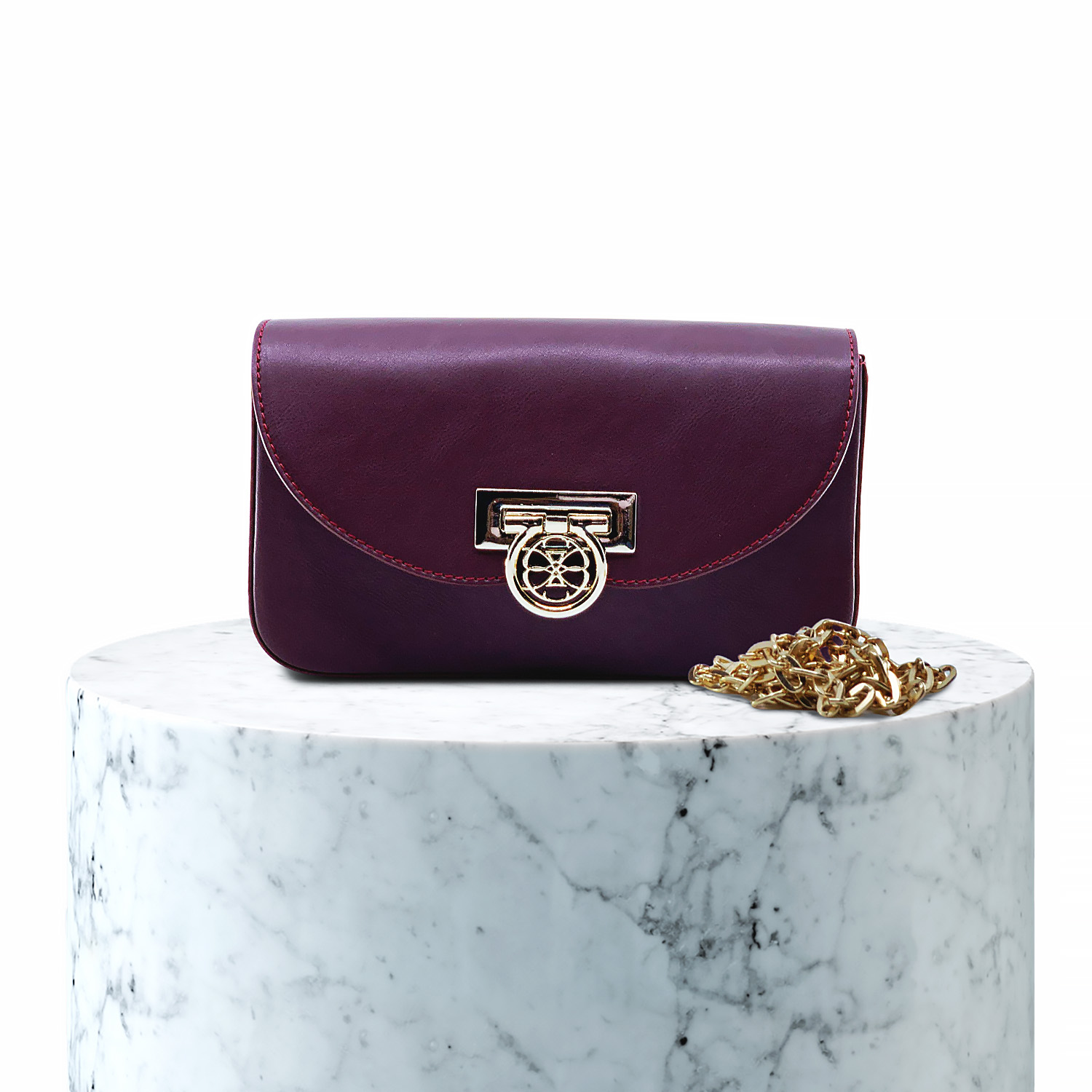 aan de andere kant, wijs theorie Mae XL Bordeaux Clutch Bag | Lyne Juline