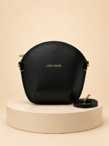 Sarah Li noir en cuir - détail du sac Lyne Juline