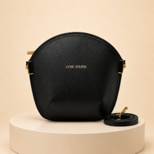 Sarah Li noir en cuir - détail du sac Lyne Juline