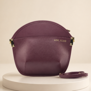 Sarah Li Bordeaux en cuir - détail du sac Lyne Juline