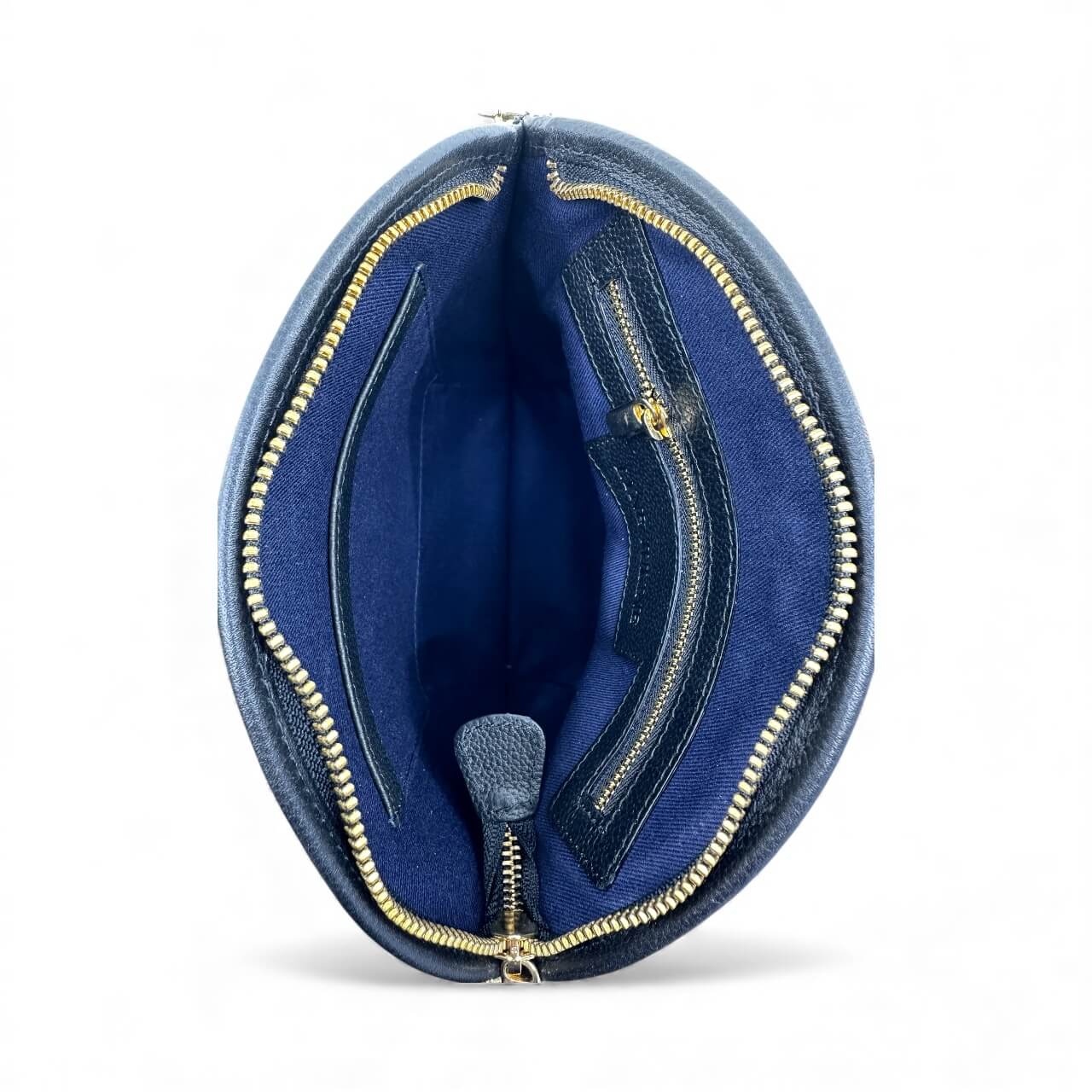 pochette sarah li noir en cuir grainé